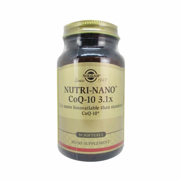 Solgar Nutri-Nano CoQ-10 3.1x 50 Kapsül ürün görseli 1