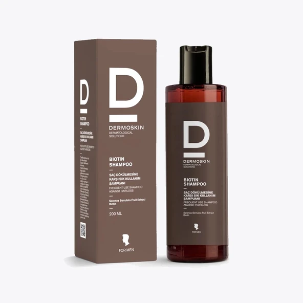 Dermoskin Biotin Shampoo For Men 200ml ürün görseli 1