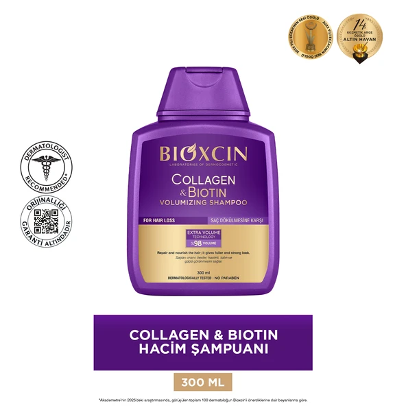 Bioxcin Collagen & Biotin Hacim Şampuanı 300ml - Resim 3