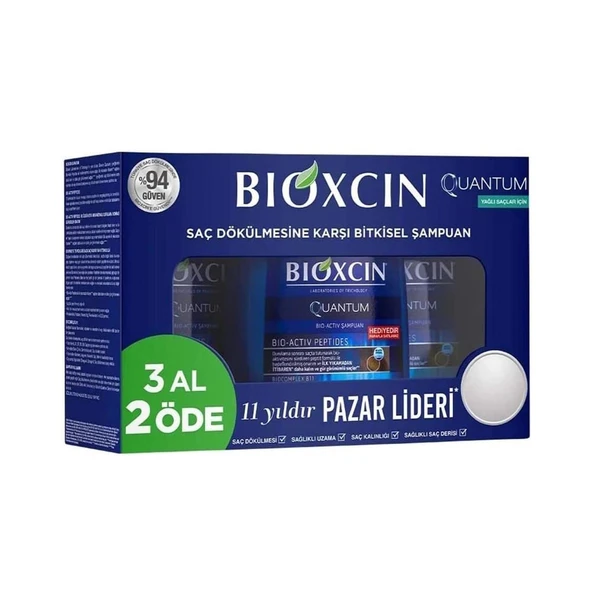 Bioxcin Quantum Şampuan Oily 3x300ml ürün görseli 1