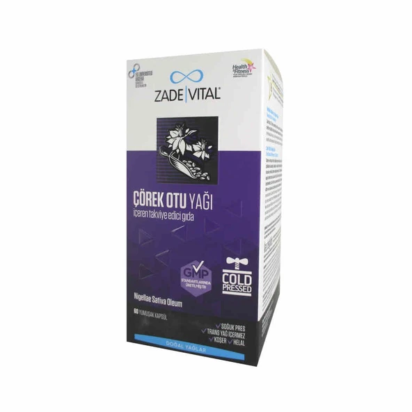 Zade Vital Çörek Otu Yağı 900mg 60 Kapsül ürün görseli 1
