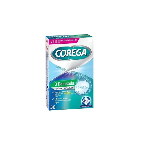 Corega Diş Protezi Temizleyici 30 Tablet ürün görseli 1