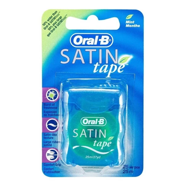 Oral B Satin Tape Ferahlık ve Temizlik Hissi Veren Naneli Diş İpi 25m ürün görseli 1
