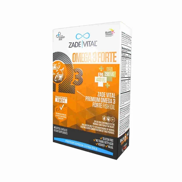 Zade Vital Omega 3 Forte 1200 40 Kapsül ürün görseli 1