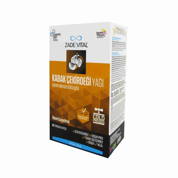 Zade Vital Kabak Çekirdeği Yağı 320mg 60 Kapsül ürün görseli 1