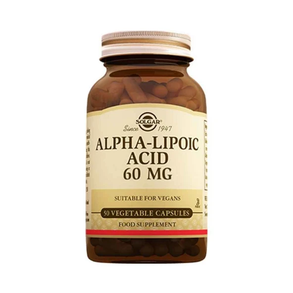 Solgar Alpha Lipoic Acid 60mg 30 Kapsül ürün görseli 1