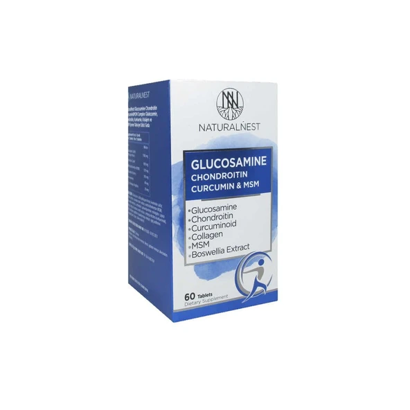 Naturalnest Glucosamine Chondritin Curcumin & MSM 60 Tablet ürün görseli 1