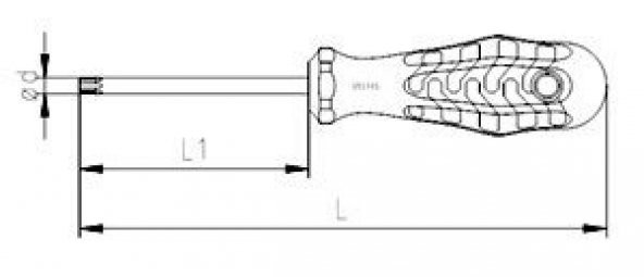 İzeltaş 4776180040 Delikli Torx Uçlu Tornavida TR40 ürün görseli 1