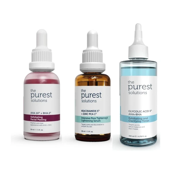 The Purest Solutions Düzensiz Ciltler İçin Aydınlatıcı Bakım Seti ürün görseli 1