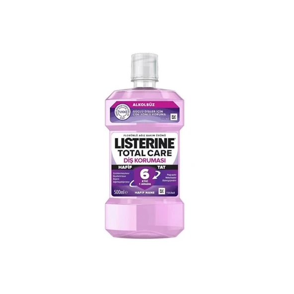 Listerine Total Care Diş Koruması Ağız Bakım Ürünü 500ml Hafif Nane ürün görseli 1