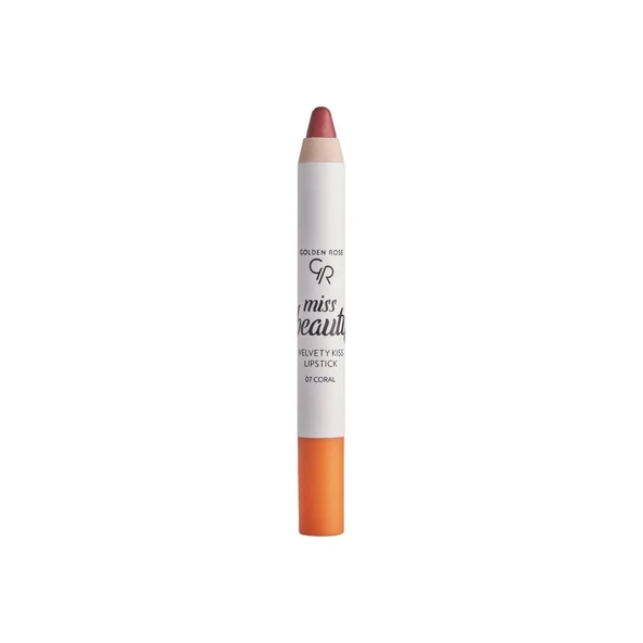 Golden Rose Miss Beauty Velvety Kiss Lipstick 3.5g 07 Coral ürün görseli 1