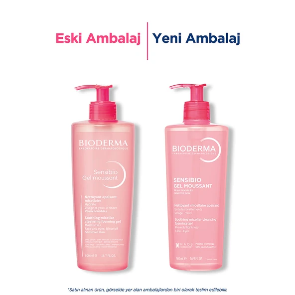 Bioderma Sensibio Foaming Gel Micellar Yüz Temizleme Jeli 500 ml PUANSIZDIR - Resim 3