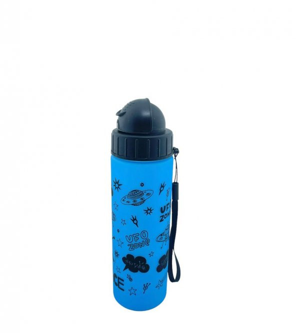 Fixpoint Mavi Ufo Desenli 500 ML Pipetli Matara P-8274 ürün görseli 1