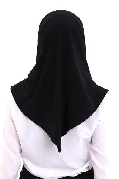 Yetişkin Pratik Eşarp Siyah Renk - Resim 6