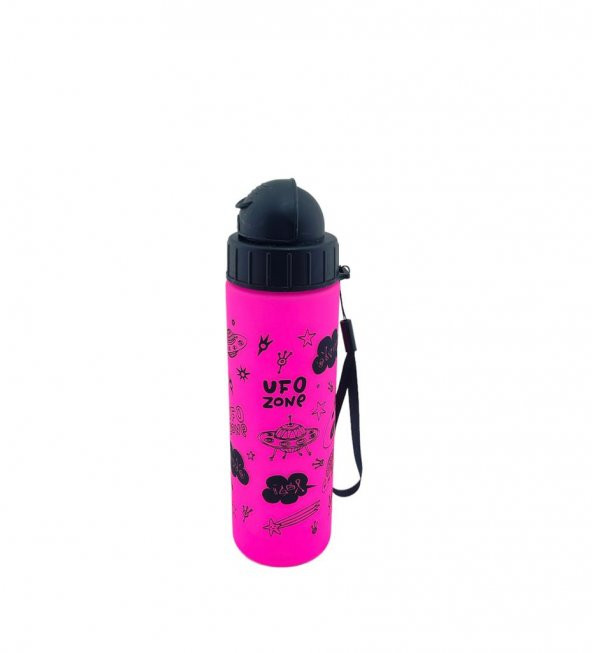 Fixpoint Pembe Ufo Desenli 500 ML Pipetli Matara P-8274 ürün görseli 1