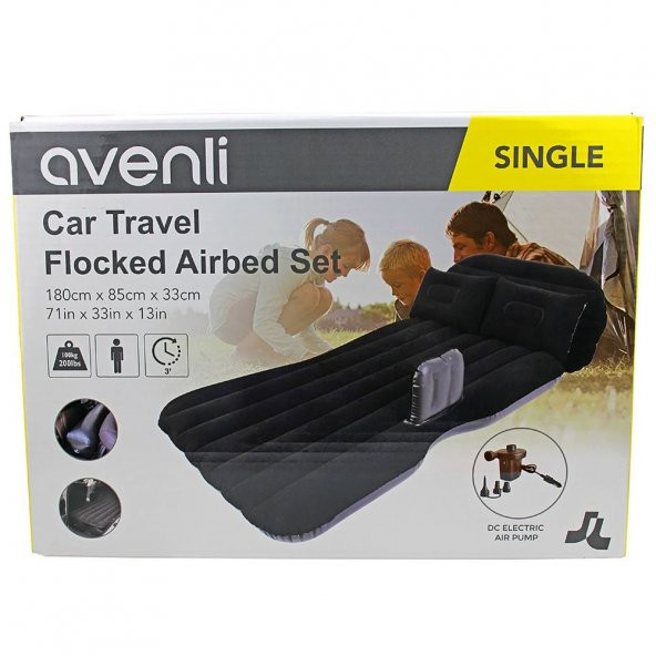 Avenli Floked Air Bed Tek Kişilik 180cm*85cm*33m ürün görseli 1