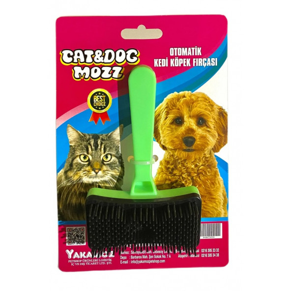 CatMozz Otomatik Tek Tuşla Kolay Temizlenebilen  Kedi Köpek Fırça Tarağı ürün görseli 1