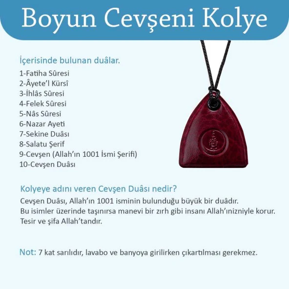Boyun Cevşeni - Bordo Renk - Resim 3