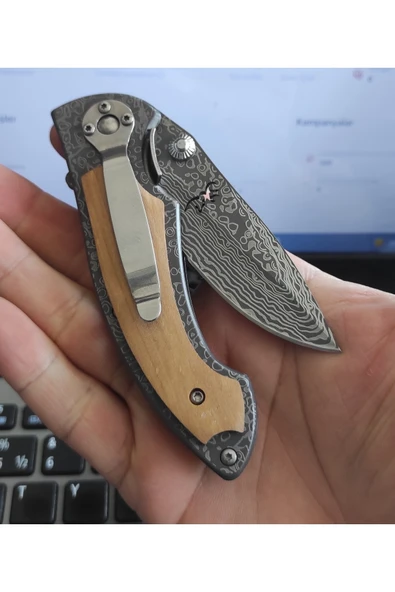 Browning Damascus Görünümlü Çakı - Resim 2