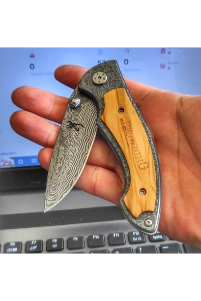 Browning Damascus Görünümlü Çakı ürün görseli 1