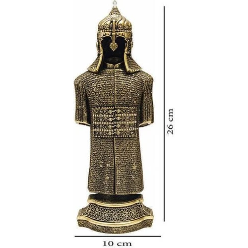 Cevşen-Ül Kebir Ayetli Osmanlı Zırhlı Cevşen Dualı Biblo Zırh Altın Renk Ayet Obje ürün görseli 1