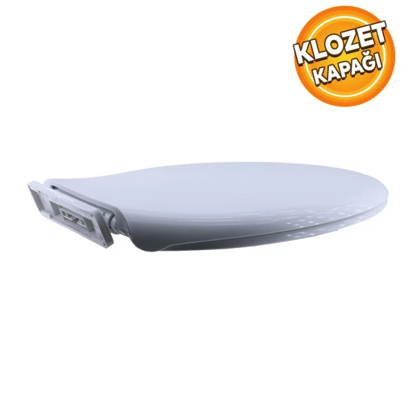 Hakersan İcon Yavaş Kapama Klozet Kapağı Üstten Montaj Beyaz 9950-404 ürün görseli 1