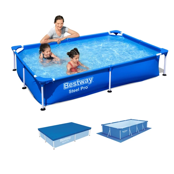 BESTWAY DİKDÖRTGEN PREFABRİK HAVUZ SET BW449 56401 (221 cm x 150 cm ) ürün görseli 1