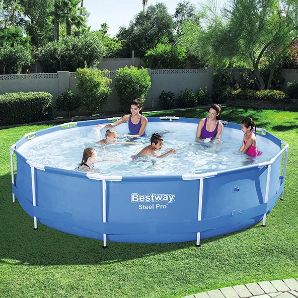 Steel Pro MAX™ Yer Üstü Prefabrik Çember Havuz 3,66 m x 76 cm Yırtılmaya Dayanıklı Yapı Pratik Yazlık ürün görseli 1