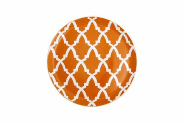 Porland Morocco Desen3 Turuncu Düz Tabak 24 cm 04A+P021463 ürün görseli 1