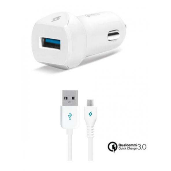 Ttec Speedcharger Micro Qc 3.0 Araç Şarj Aleti Beyaz ürün görseli 1