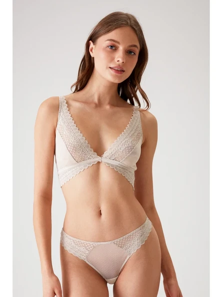 Pierre Cardin Dantel Detaylı Bralet Sütyen Takım Taş ürün görseli 1