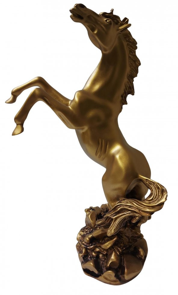 Biev Şahlanmış At Biblo Altın 30 cm ürün görseli 1