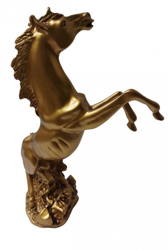 Biev Şahlanmış At Biblo Altın 30 cm - Resim 2