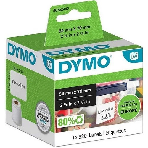 DYMO 99015 LW DİSKET ETİKETİ 320'Lİ 70x54mm ürün görseli 1