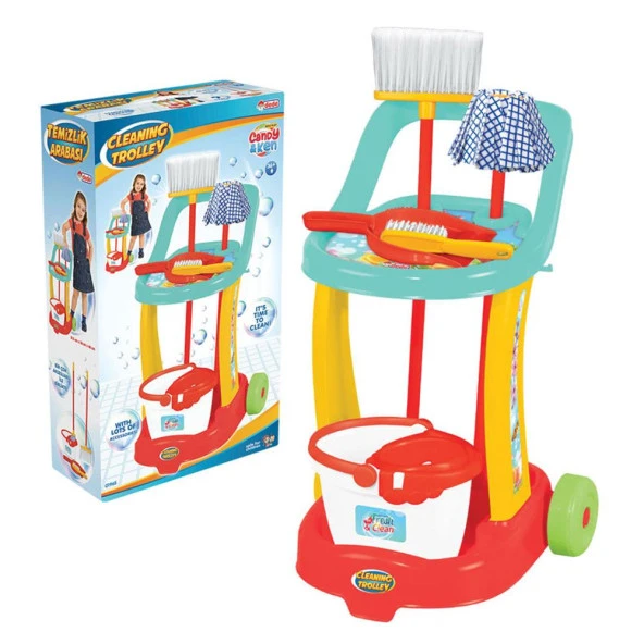 Candy & Ken Temizlik Arabası Temizlik Oyun Seti ürün görseli 1