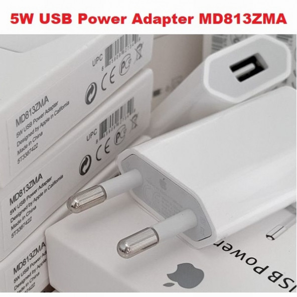 Orjinal Apple iphone 8 Şarj Adaptör (5w Başlık) KABLOSUZ MD813ZM/A ürün görseli 1