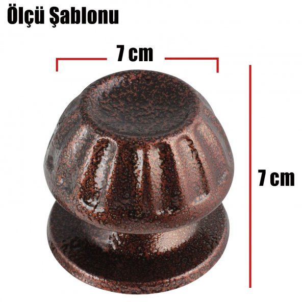 Kapı Kolu Baba Kapı Tokmağı Kapı Topuzu Kolu Metal Tokmak Bakır - Resim 4
