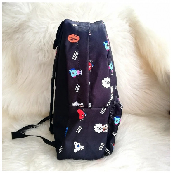 BT21 Siyah Okul Çantası - Resim 2