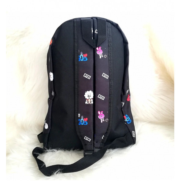BT21 Siyah Okul Çantası - Resim 3