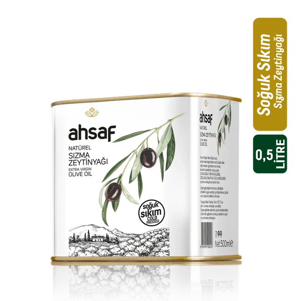 Soğuk Sıkım Natürel Sızma Zeytinyağı 500 ml - Teneke ürün görseli 1