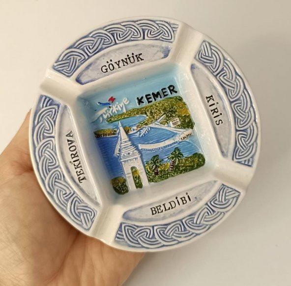 Küllük Kül Tablası Seramik Kemer Temalı Türkiye Kemer Yazılı  Ev ürün görseli 1