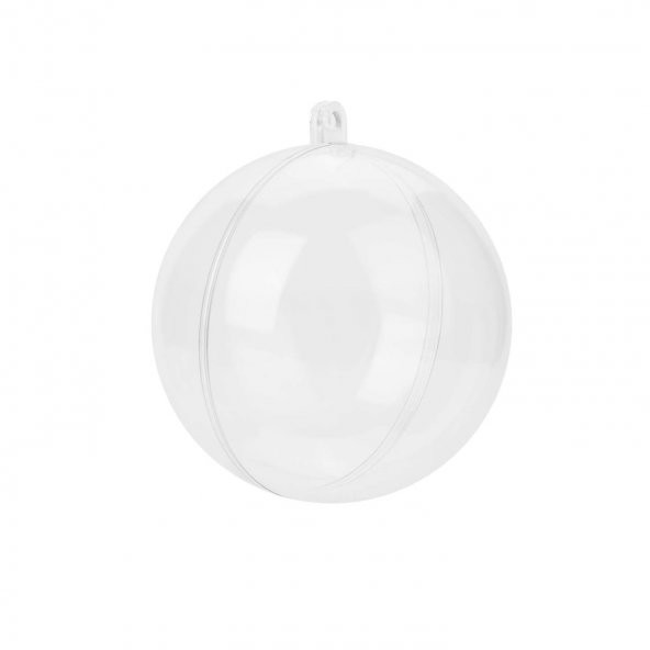 12 Adet 8cm Plastik Küre Fanus Kutu - Resim 2