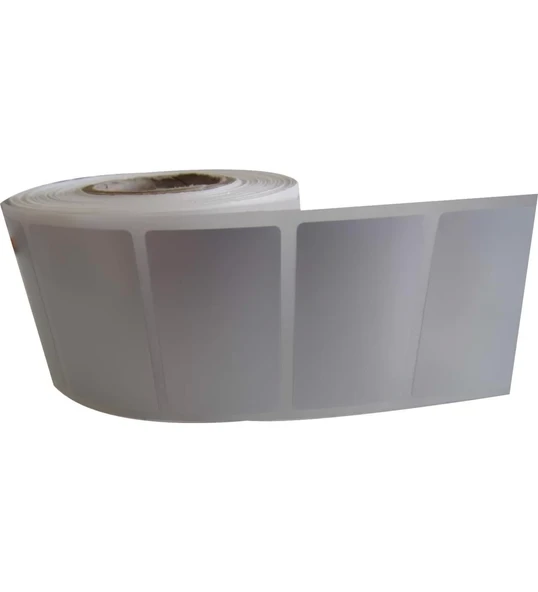 1000'li Sarım Tekli Silver Mat Barkod Etiketi 40 x 80 ürün görseli 1