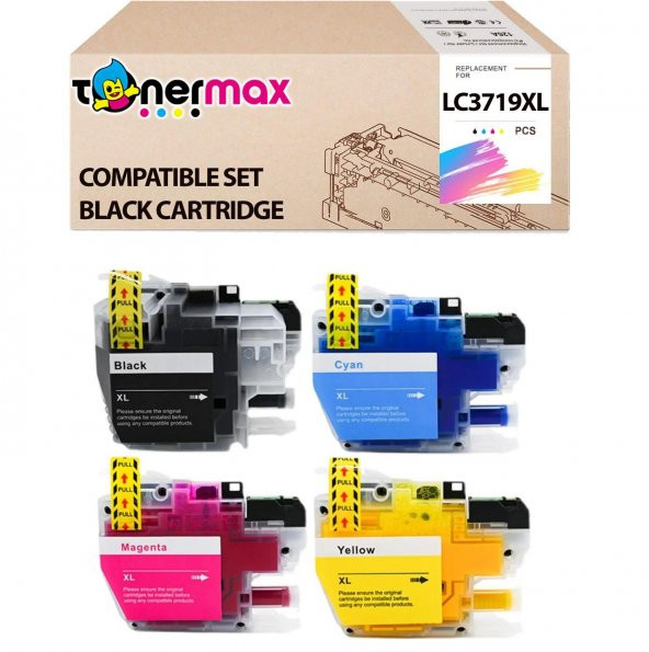 Brother LC3719XL Muadil Kartuş Set / MFC-J3930 / MFX-J2330 / MFC-J2730 / MFC-J3530n ürün görseli 1