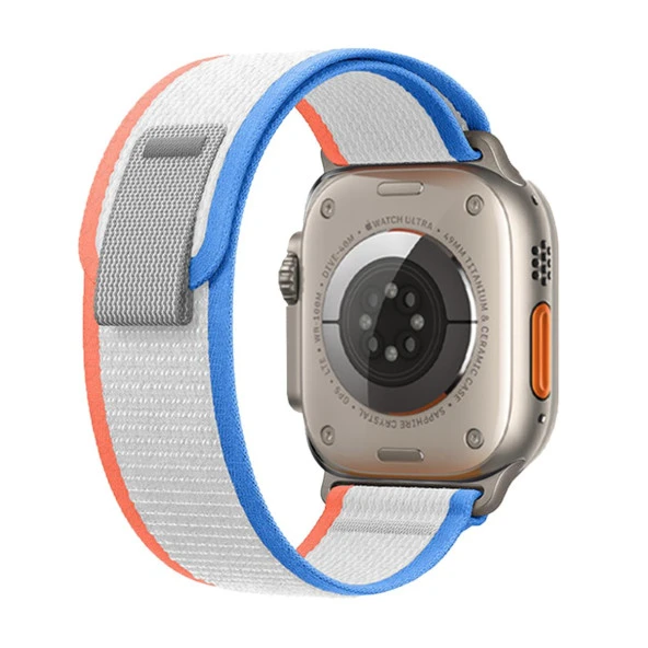 E2M APPLE WATCH 42-44-45-49MM KRD-27 TRIAL ÇİFT RENKLİ BEYAZ KORDON ürün görseli 1