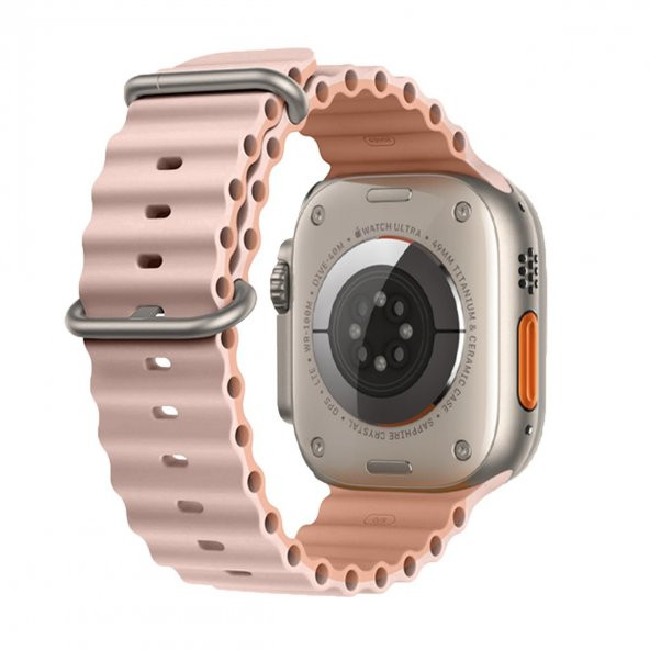 E2M APPLE WATCH 38-40-41MM KRD-28 OCEAN ÇİFT RENKLİ ROSE GOLD KORDON ürün görseli 1