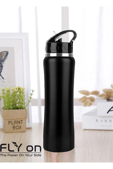 Pipetli Çift Katmanlı Hem Sıcak Hem Soğuk Muhafazalı Termos Sportif Emzikli Matara Suluk 500 ML ürün görseli 1