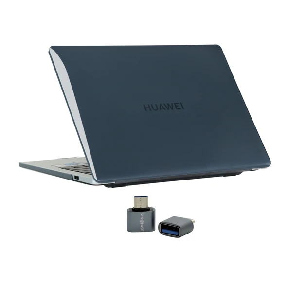 Huawei MateBook X Pro 14 Kılıf Kristal Parlak Şeffaf Sert Hard Case İnce Hafif 2022-2024 ürün görseli 1
