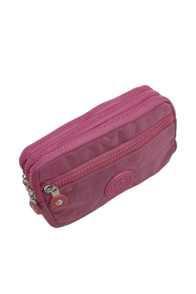 Baginn Klinkır Kumaş Çok Cepli Cüzdan El Çantası Çapraz Çanta Yağmur Geçirmez Postacı Çanta Pembe Renk 571 ürün görseli 1