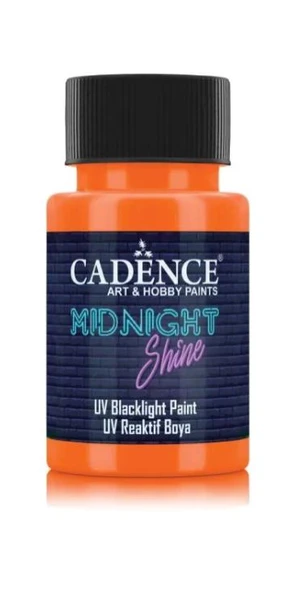 MIDNIGHT SHINE UV REAKTIF BOYA MS- 03 TURUNCU SARI 50 ML ürün görseli 1